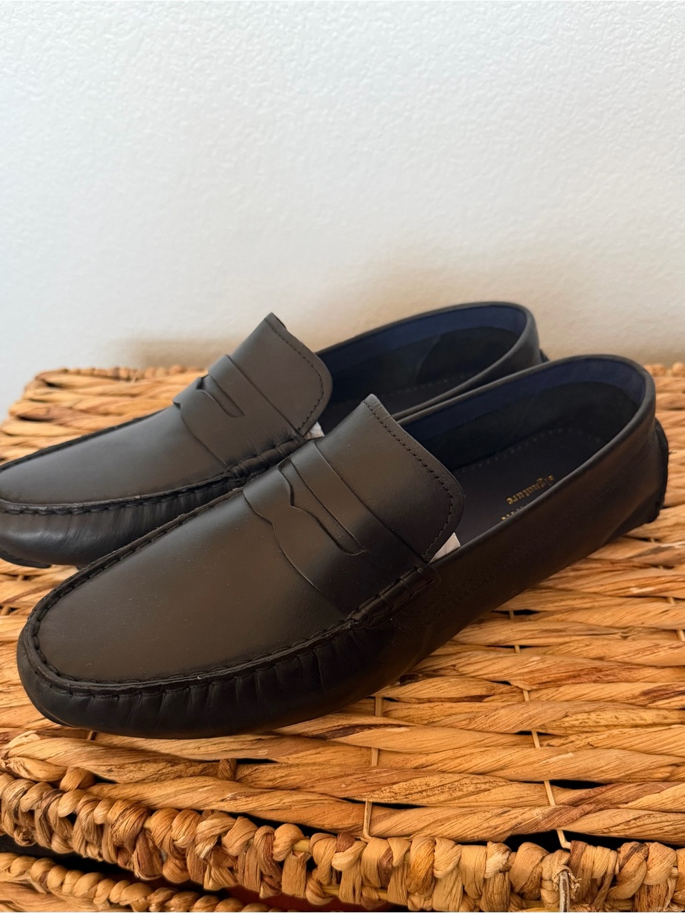 Cole Haan Kelson Penny Black Leather Drivers Men’s 12 M NIB